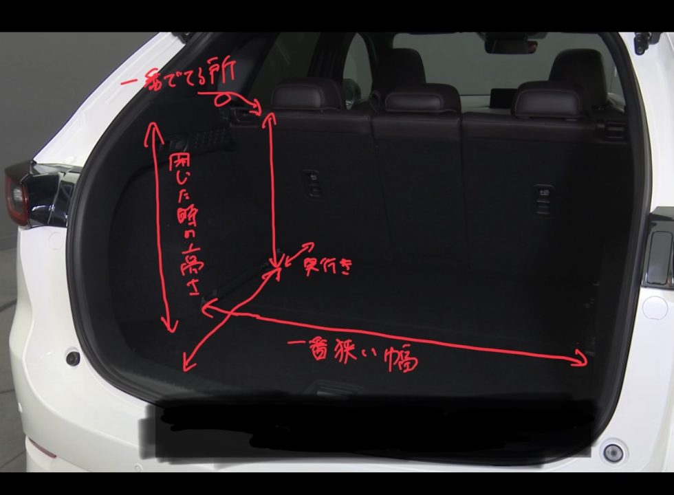 CX-5 荷室計測図1